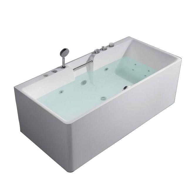 Robinet de baignoire en acrylique Baignoire autoportante en blanc